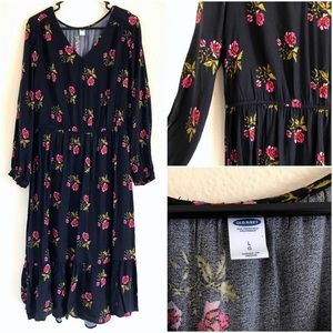 Old Navy boho floral midi dress NWOT - large